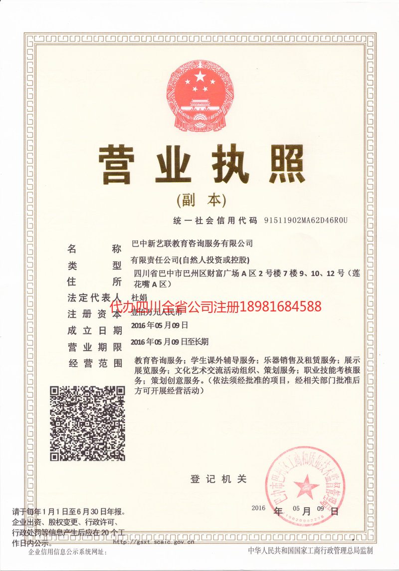 河池河池新亿联教育咨询服务有限公司